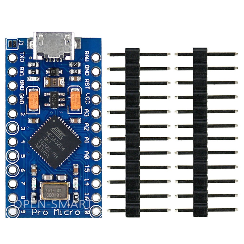 أردوينو برو ميكرو ATmega32U4 جهد 5 فولت 16 ميجاهرتز (ميكرو USB)