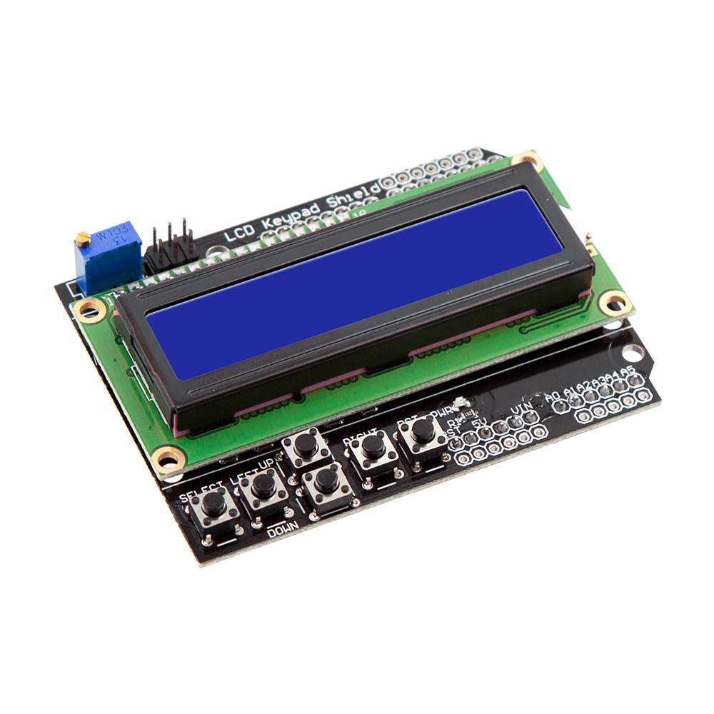 شيلد كي باد وشاشة LCD 16x2 (إضاءة خلفية زرقاء)