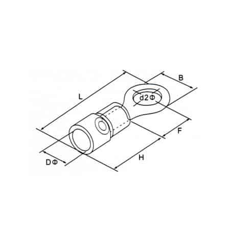 ترملة دائرية معزولة موديل: RV5.5-6 (قطعة واحدة)