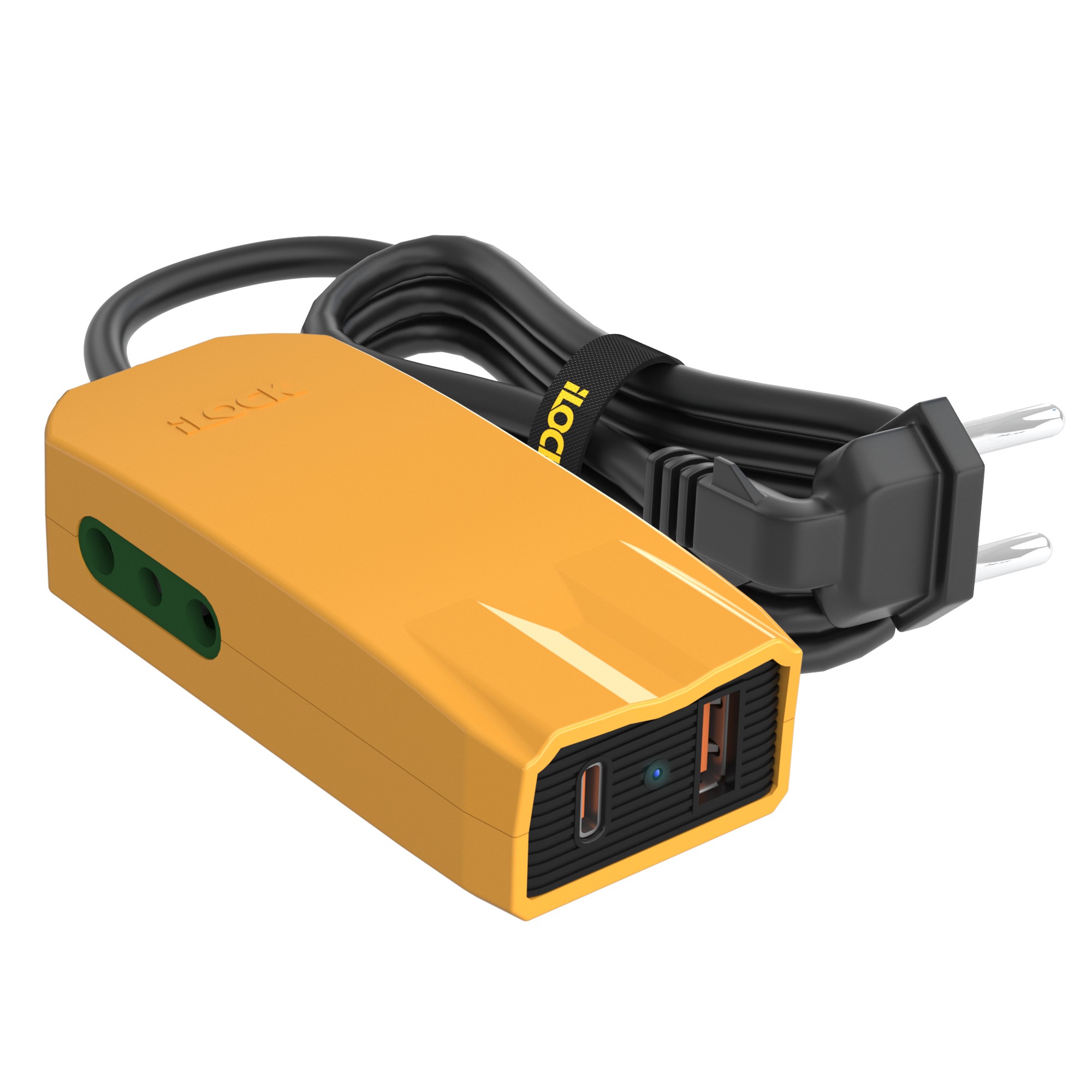 شاحن ميني برو منفذ تايب سي ومنفذ USB و2 مخرج شحن سريع