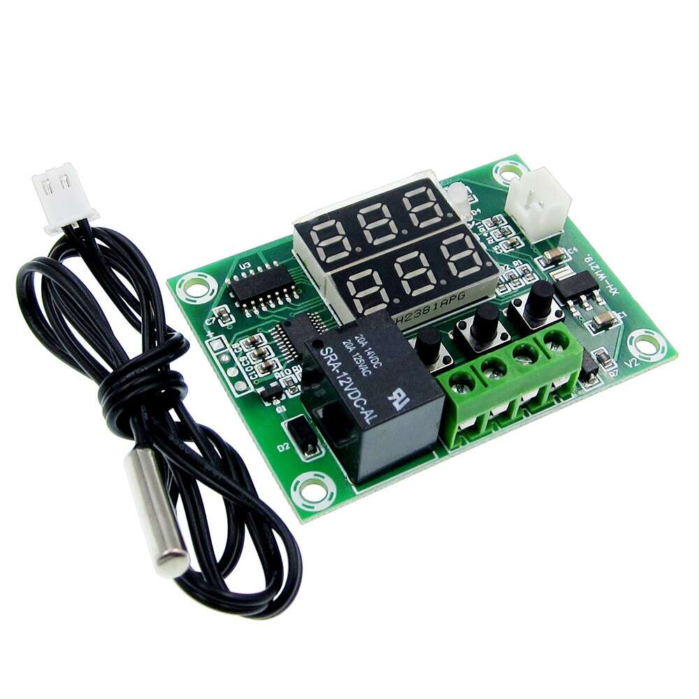متحكم حرارة XH-W1219 بشاشتين LED 12 فولت