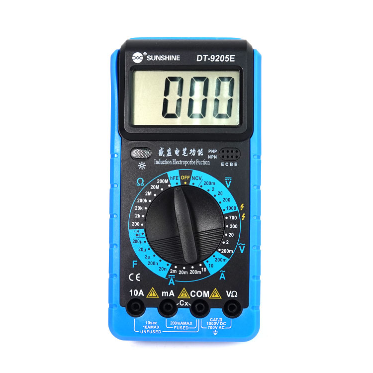 أفوميتر ديجيتال عالي الدقة صنشاين DT-9205E بإيقاف تشغيل تلقائي