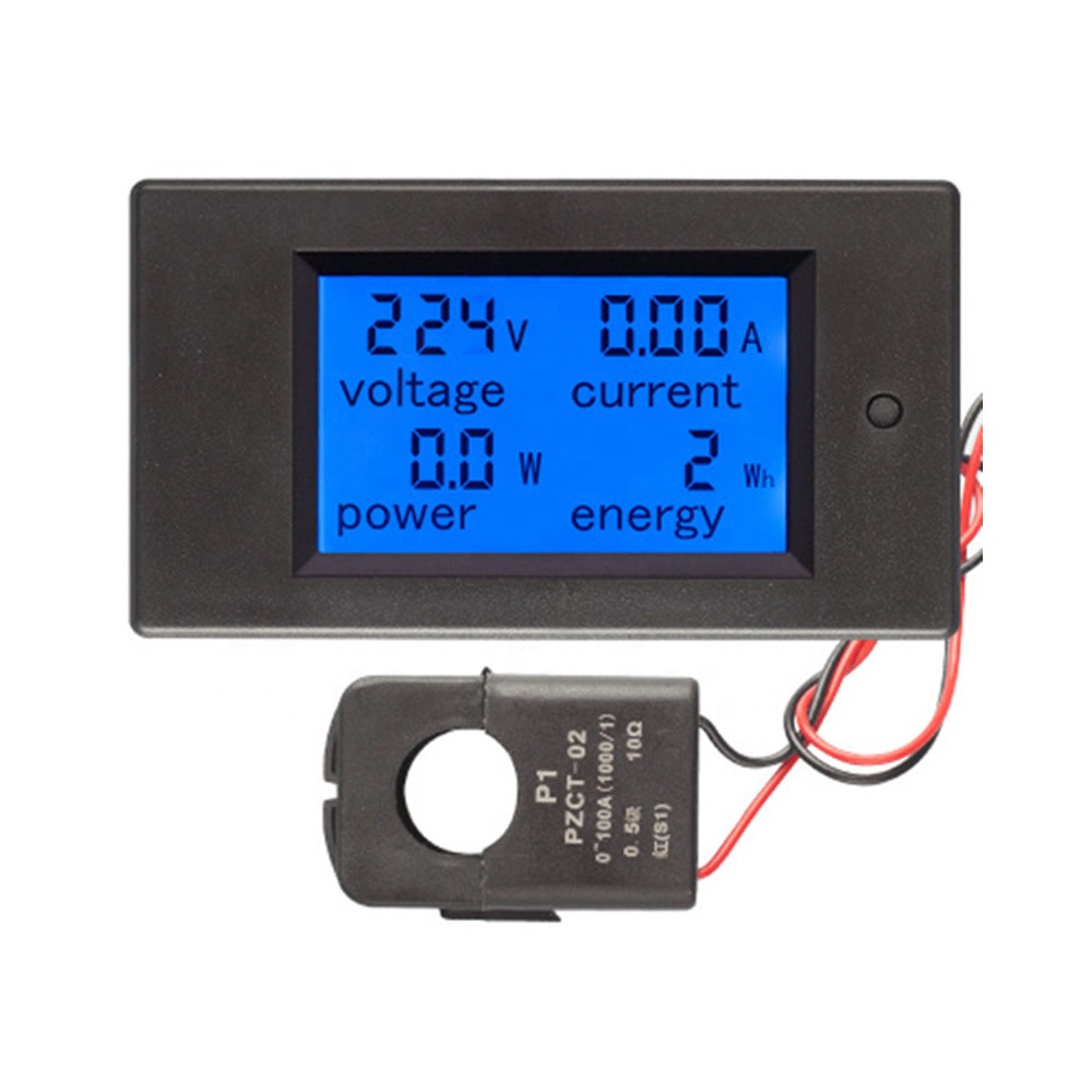 أفوميتر AC بيسفير PZEM-061 من 80 إلى 260 فولت 100 أمبير مع محول تيار
