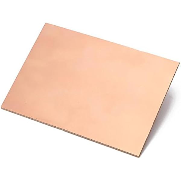 بوردة نحاس PCB زجاجية FR4 مزدوجة الطبقات (دبل لاير) 10×10 سم