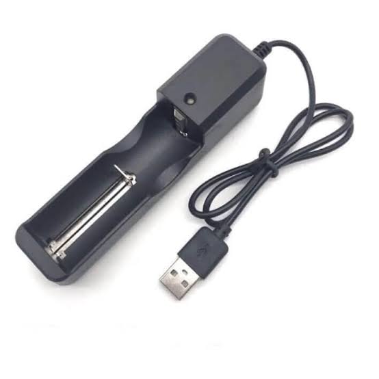 شاحن بطاريات 18650 ليثيوم ذكي فتحة واحدة بكابل USB مدمج من جين برو موديل: G86U1