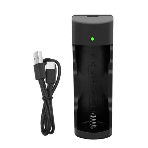 شاحن بطاريات 18650 ليثيوم ذكي فتحة واحدة بكابل USB مدمج من جين برو موديل: G86C1
