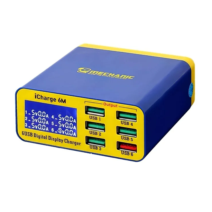 شاحن USB ذكي من ميكانيك مع شاشة عرض وشحن سريع QC3.0 موديل: 6M