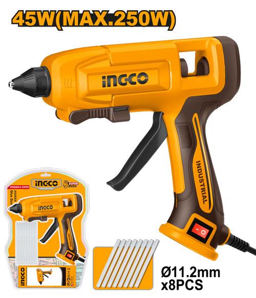 ingco 250W Corded High Temperature Hot Glue Gun (GG408)