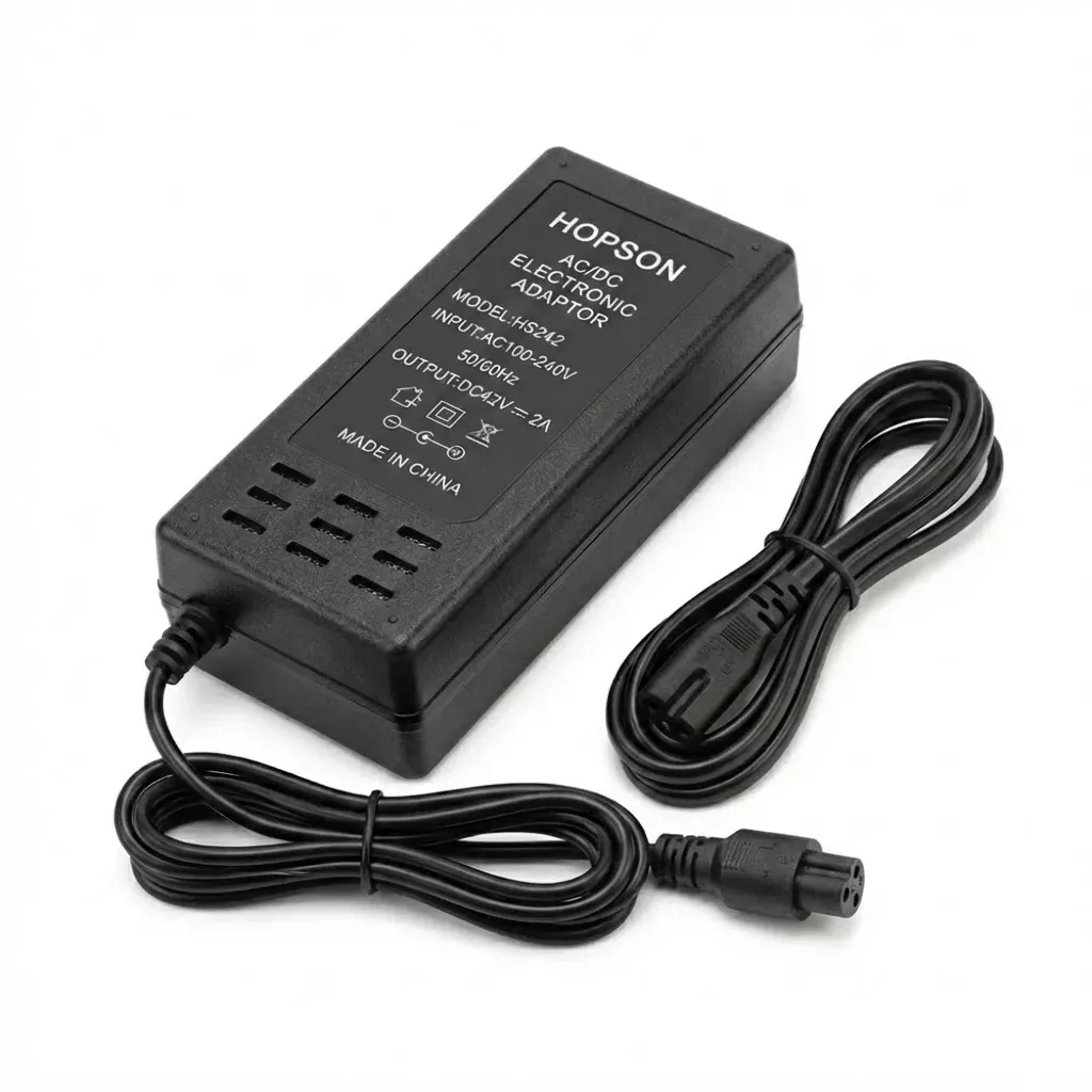 أدابتور AC/DC هوبسون موديل: HS242 (42 فولت 2 أمبير) بمدخل دائري 3 أطراف للسكوتر والهوفربورد