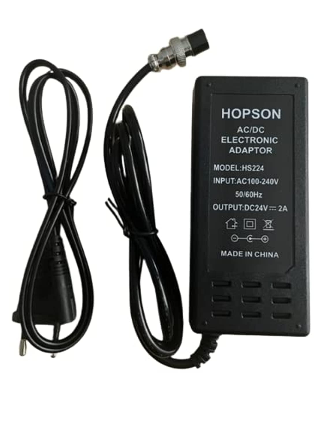 أدابتور AC/DC هوبسون موديل: HS224 (24 فولت 2 أمبير) بمدخل XLR 3 أطراف (أنثى) للسكوتر الكهربائي