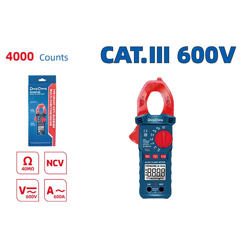كلامب ميتر (بنسة أمبير) رقمية دونج تشنج 400 أمبير تيار مستمر ومتردد موديل: HD150120