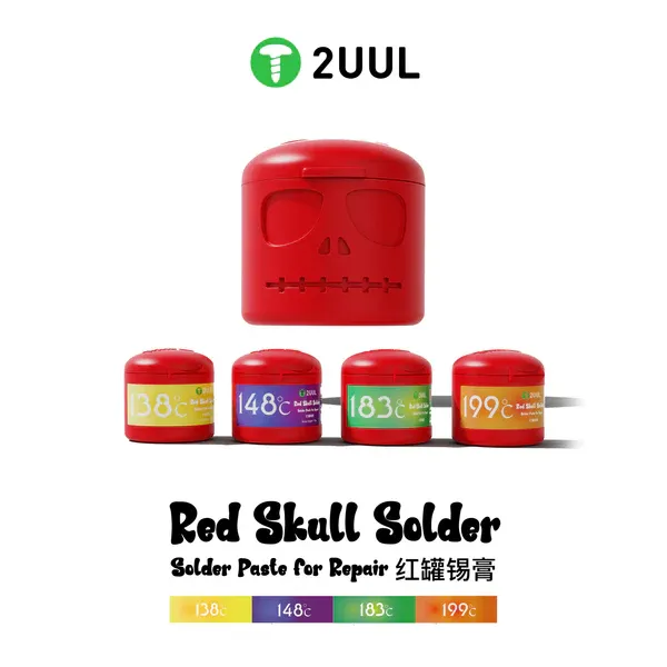 معجون لحام 2UUL حرارة انصهار 138 درجة مئوية وزن 50 جرام موديل: Red Skull
