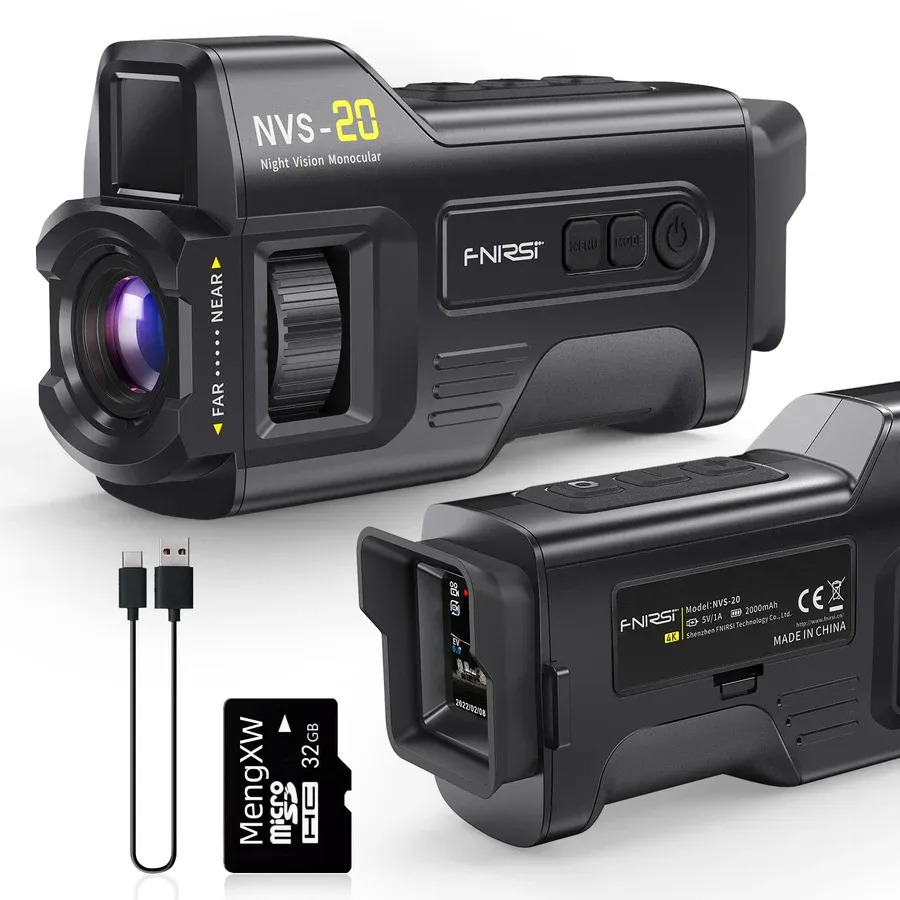 جهاز فنيرسي رؤية ليلية أحادي العين 4K بالأشعة تحت الحمراء وتكبير رقمي 6 مرات موديل: NVS-20