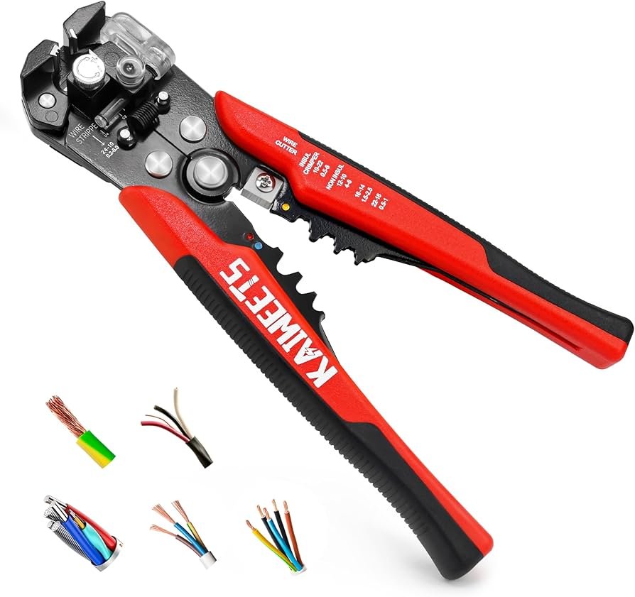Harden self Adjusting Wire Stripper - 3 in 1 Heavy Duty Automatic Wire Stripping Tool | 10-24 AWG Wire Cutter for Electrical Cable Cutting, Crimping Tool