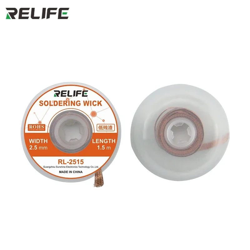 RELIFE Solder Wick (RL-2515) Width 2.5mm Length 1.5m Desoldering Braid Wire
